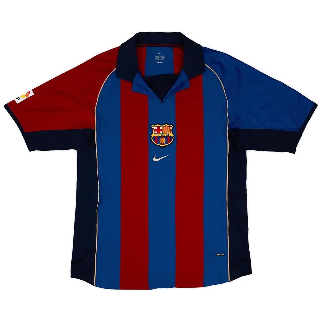 Camiseta de fútbol local retro del Barcelona 2001/02