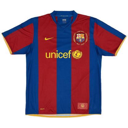Camiseta de fútbol retro del Barcelona 2007/08 local