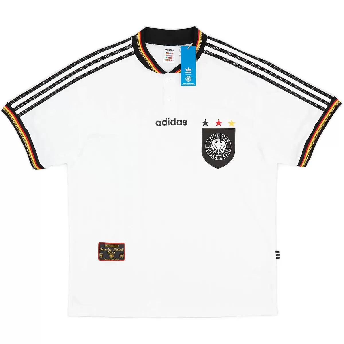 Camiseta de fútbol retro de Alemania para casa, Eurocopa 1996