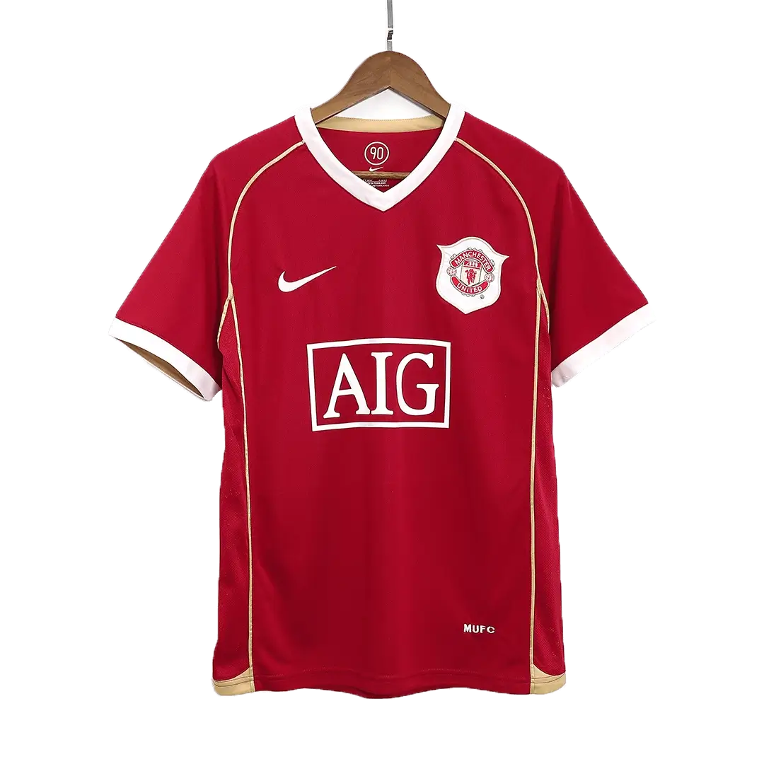 Camiseta de fútbol retro local Carrick #16 del Manchester United 2006/07