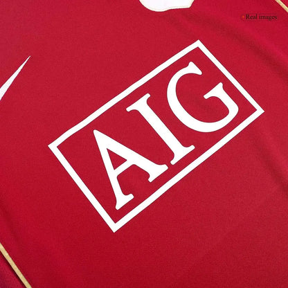 Camiseta de fútbol retro local Carrick #16 del Manchester United 2006/07
