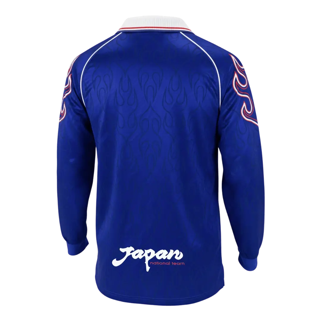 Camiseta retro de fútbol de manga larga de Japón 1998 para el Mundial (local)