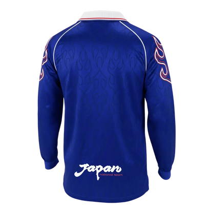 Camiseta retro de fútbol de manga larga de Japón 1998 para el Mundial (local)