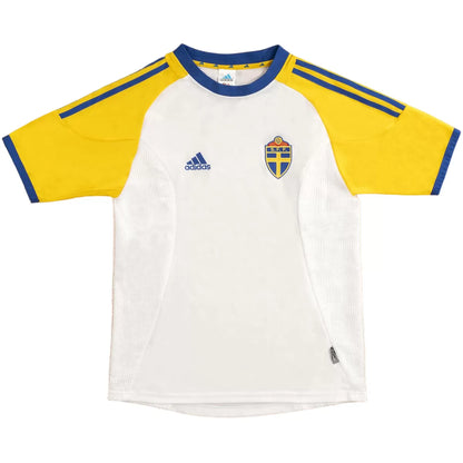 Maillot de football extérieur rétro Blågult Coupe du Monde 2002