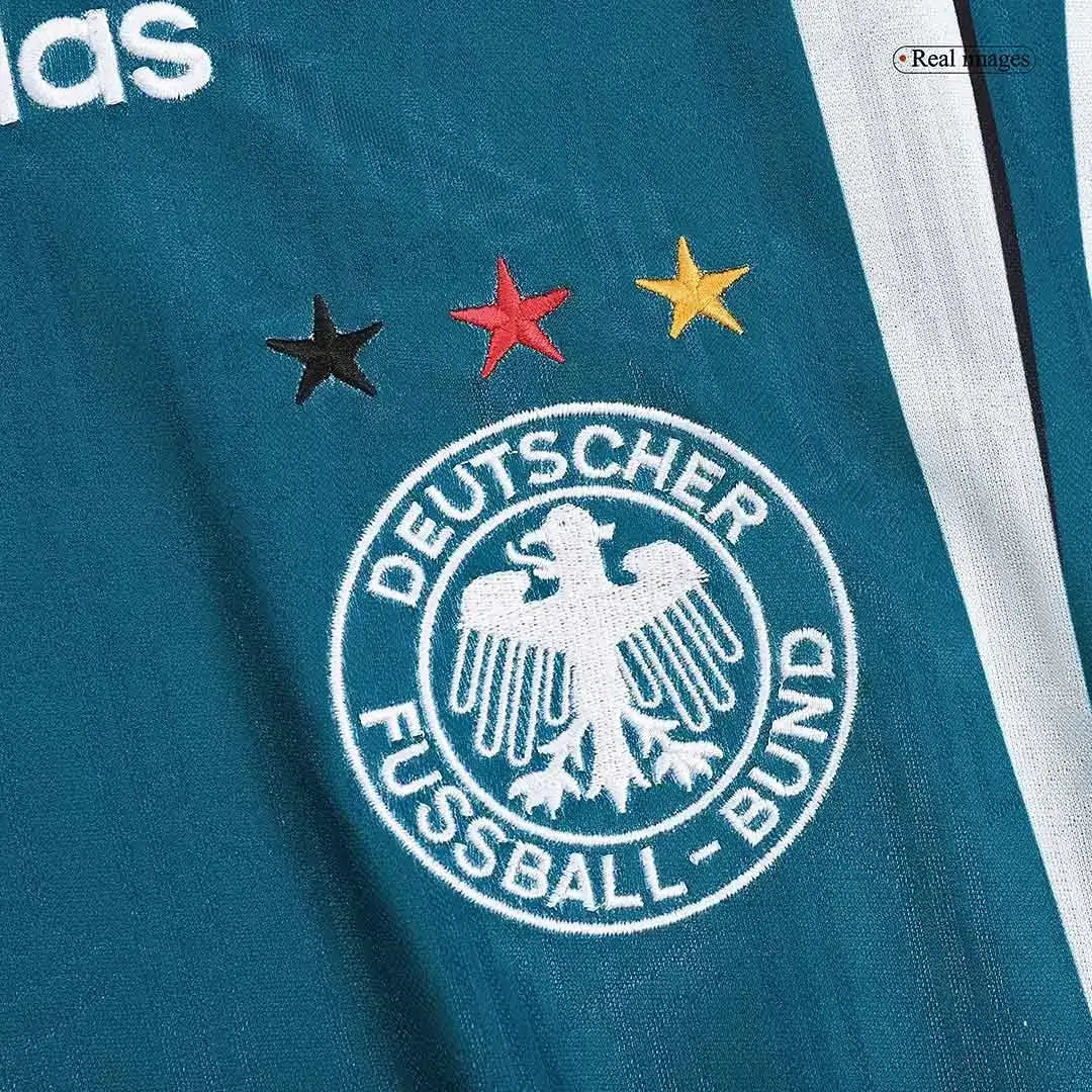 Camiseta retro de visitante de Alemania, Möller #7, Eurocopa 1996