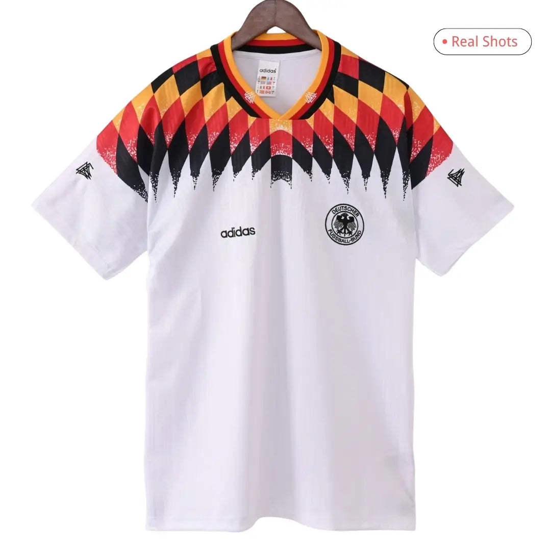 Camiseta de fútbol retro local de KLINSMANN #18 Alemania 1994