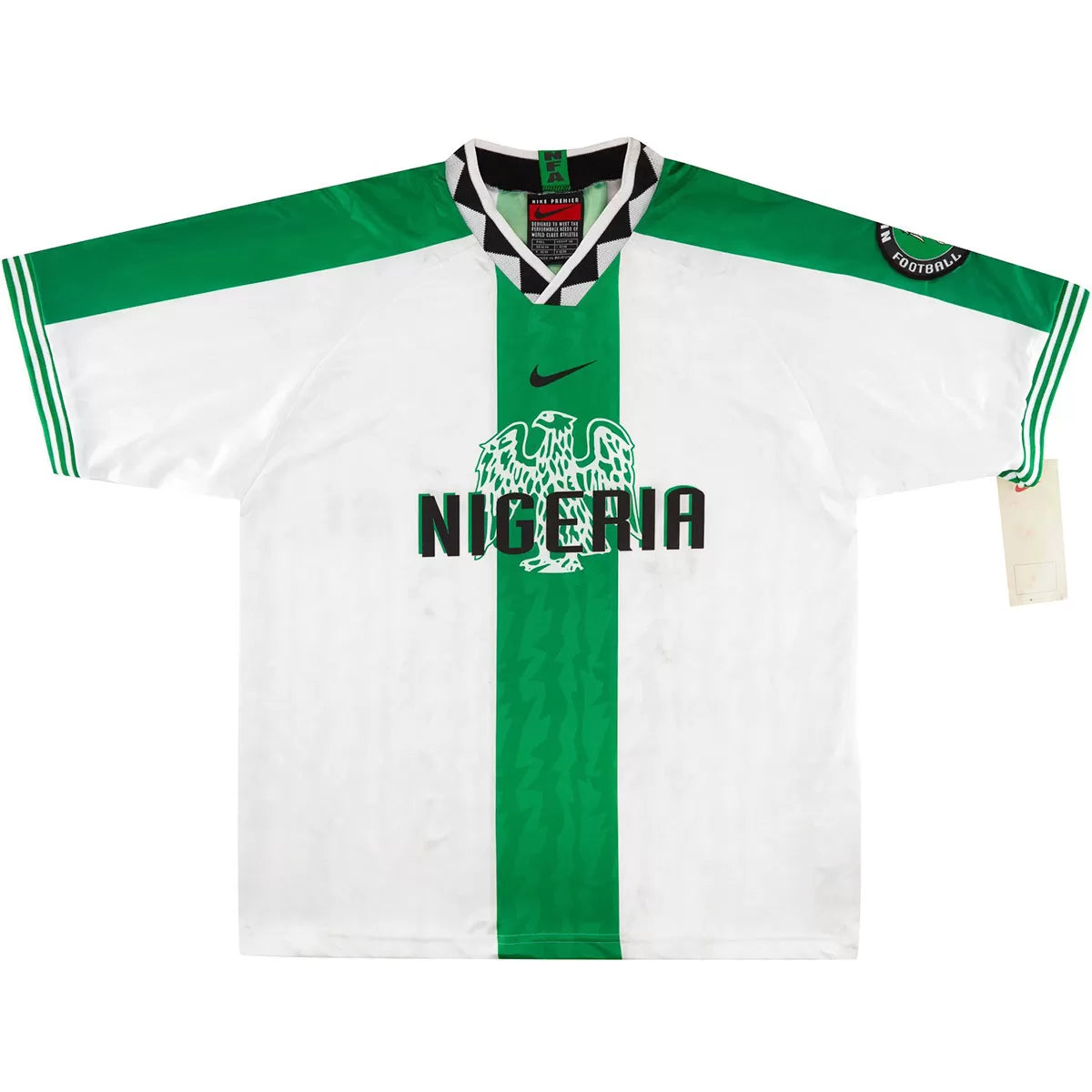 Camiseta retro de fútbol de visitante de Nigeria 1996