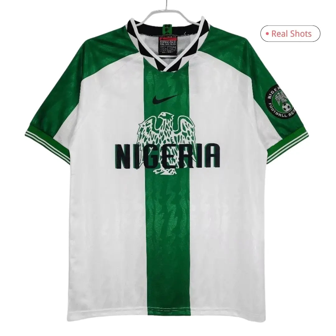 Camiseta retro de fútbol de visitante de Nigeria 1996