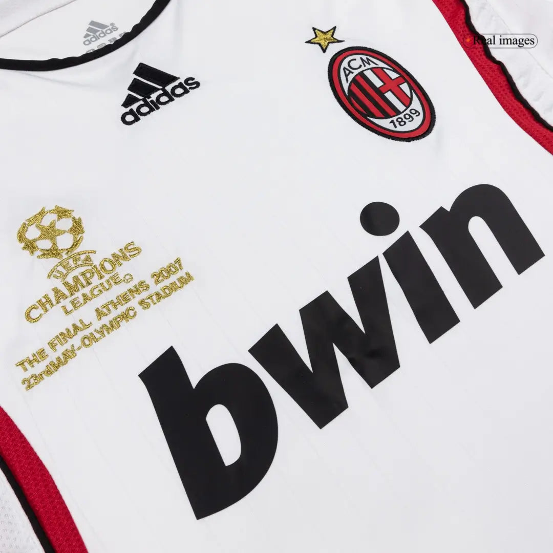 Camiseta de fútbol retro de manga larga de visitante del AC Milan 2006/07