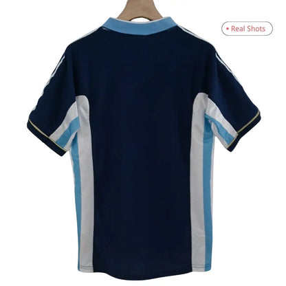 Camiseta retro de fútbol visitante de Argentina 1998 para hombre