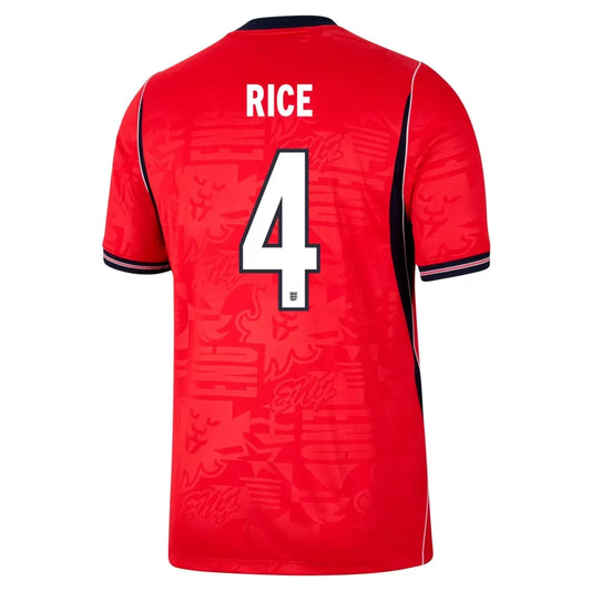 Maillot de foot extérieur Rice #4 Angleterre Coupe du Monde 2026
