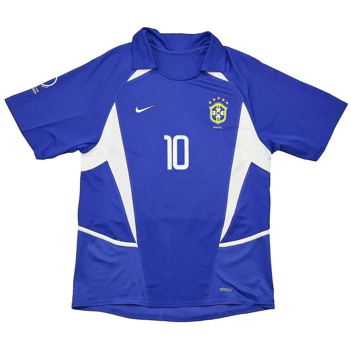 Camiseta de fútbol retro Rivaldo #10 Brasil 2002 visitante