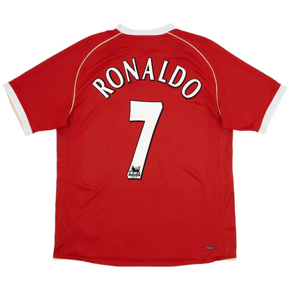Camiseta de fútbol retro local Ronaldo #7 del Manchester United 2006/07