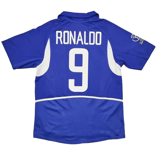 Maillot de football rétro extérieur Ronaldo #9 Brésil 2002