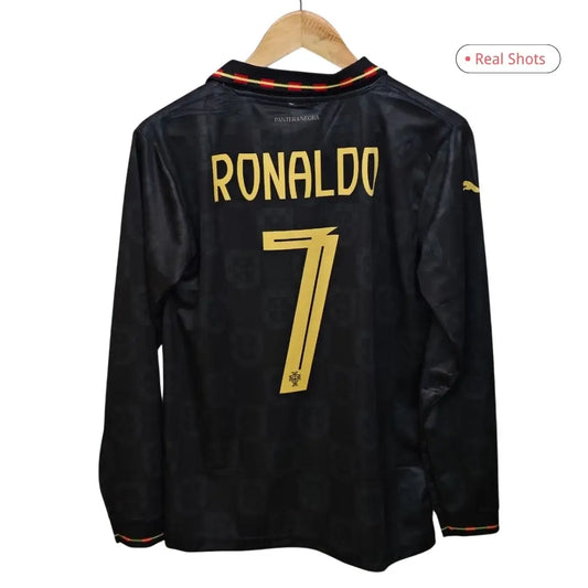 Maillot de football à manches longues Ronaldo n°7 Portugal 2026 Pantera Negra