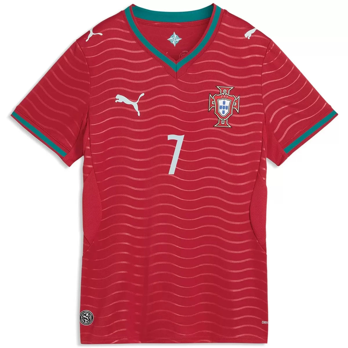Camiseta de fútbol local de Portugal para mujer Ronaldo #7 Copa Mundial 2026