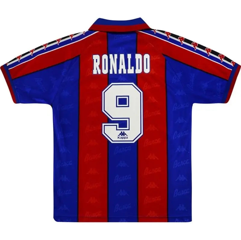 Camiseta retro de local Ronaldo #9 Barcelona 1996/97