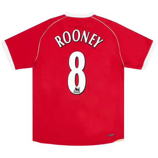 Maillot de football rétro domicile de Rooney n°8, Manchester United, saison 2006/07
