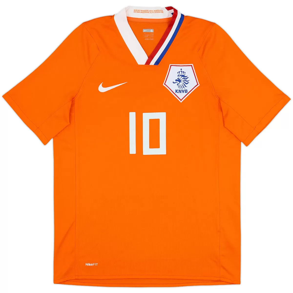 Camiseta de Fútbol Retro SNEIJDER #10 Países Bajos Euro 2008 Local