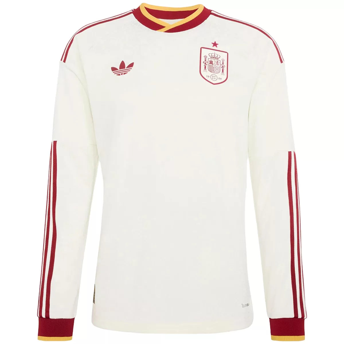Camiseta de fútbol de visitante de España para el Mundial de 2026 de manga larga