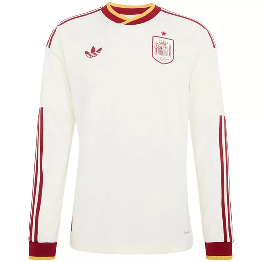 Maillot de football extérieur Espagne Coupe du Monde 2026 Manches Longues
