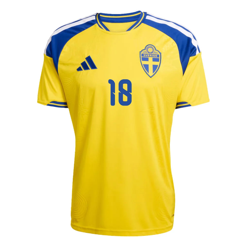 Ayari #18 Sweden Home Soccer Jersey 2026 World Cup