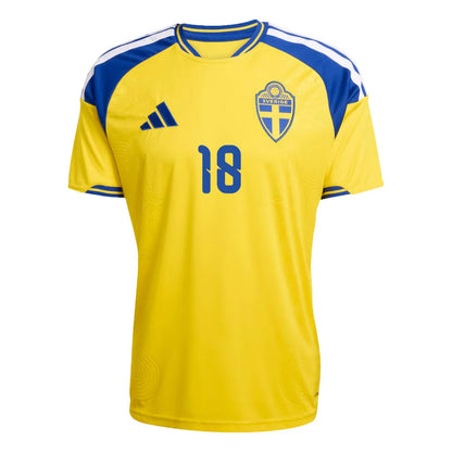Ayari #18 Sweden Home Soccer Jersey 2026 World Cup