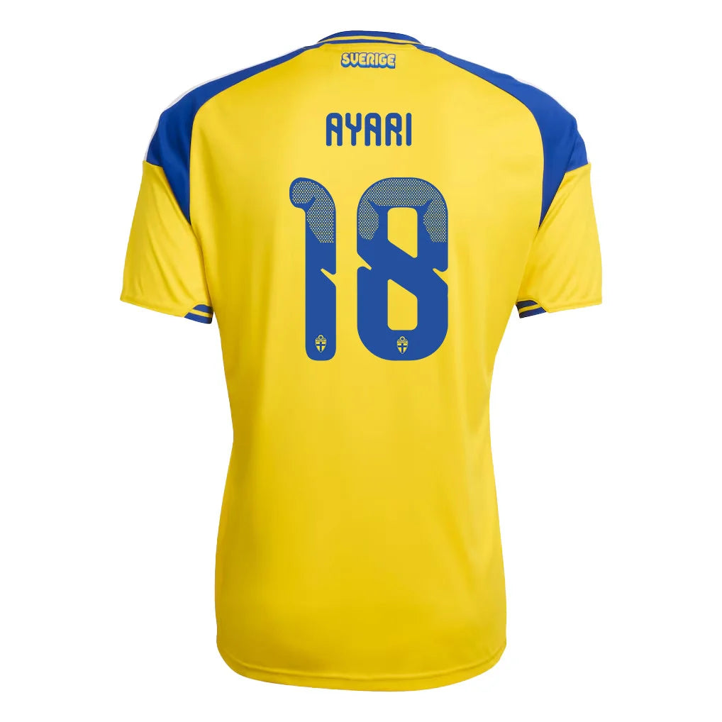 Ayari #18 Sweden Home Soccer Jersey 2026 World Cup