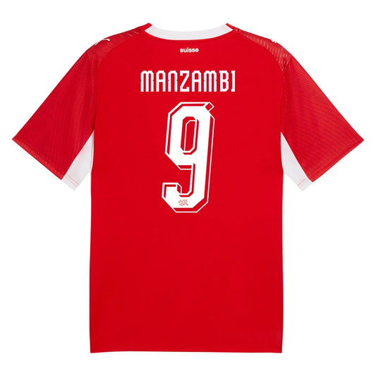 Manzambi #9 Switzerland 2026 World Cup Home Jersey