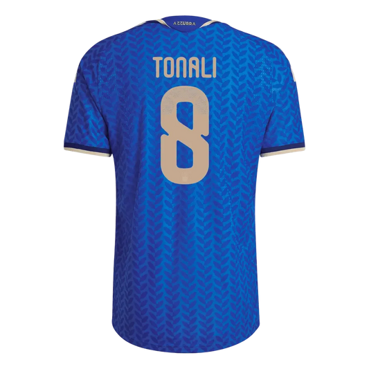 Maillot de foot TONALI #8 version joueur Italie Coupe du Monde 2026 domicile
