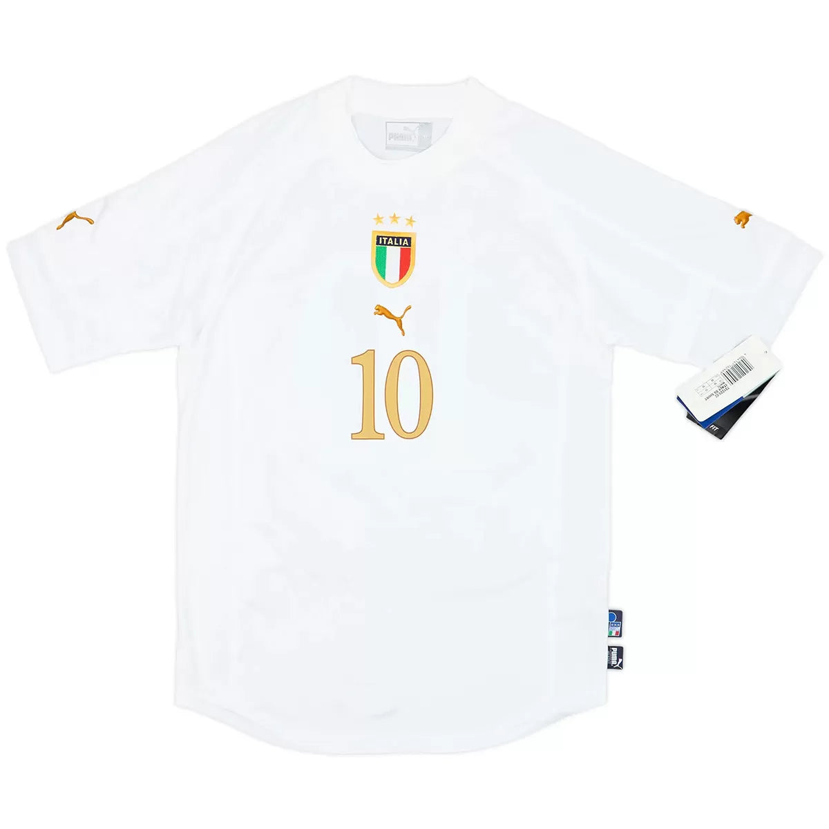 Camiseta de fútbol retro de visitante TOTTI #10 Italia 2004
