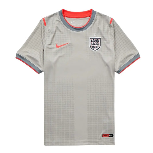 Camiseta de fútbol Three Lions x Palace 2026 Gris Peltre Carmesí Brillante