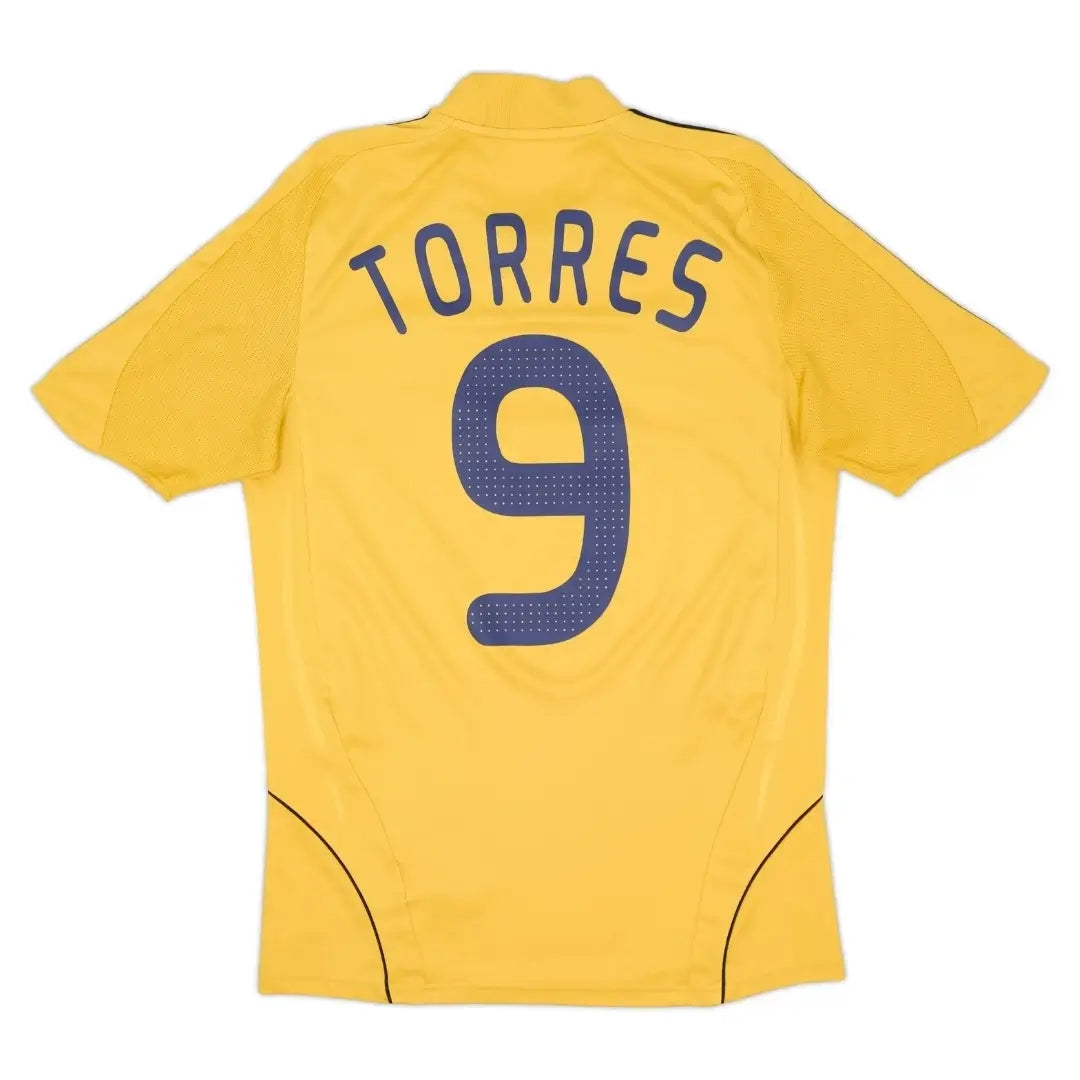 Camiseta de fútbol retro Torres #9 España 2008 de visitante