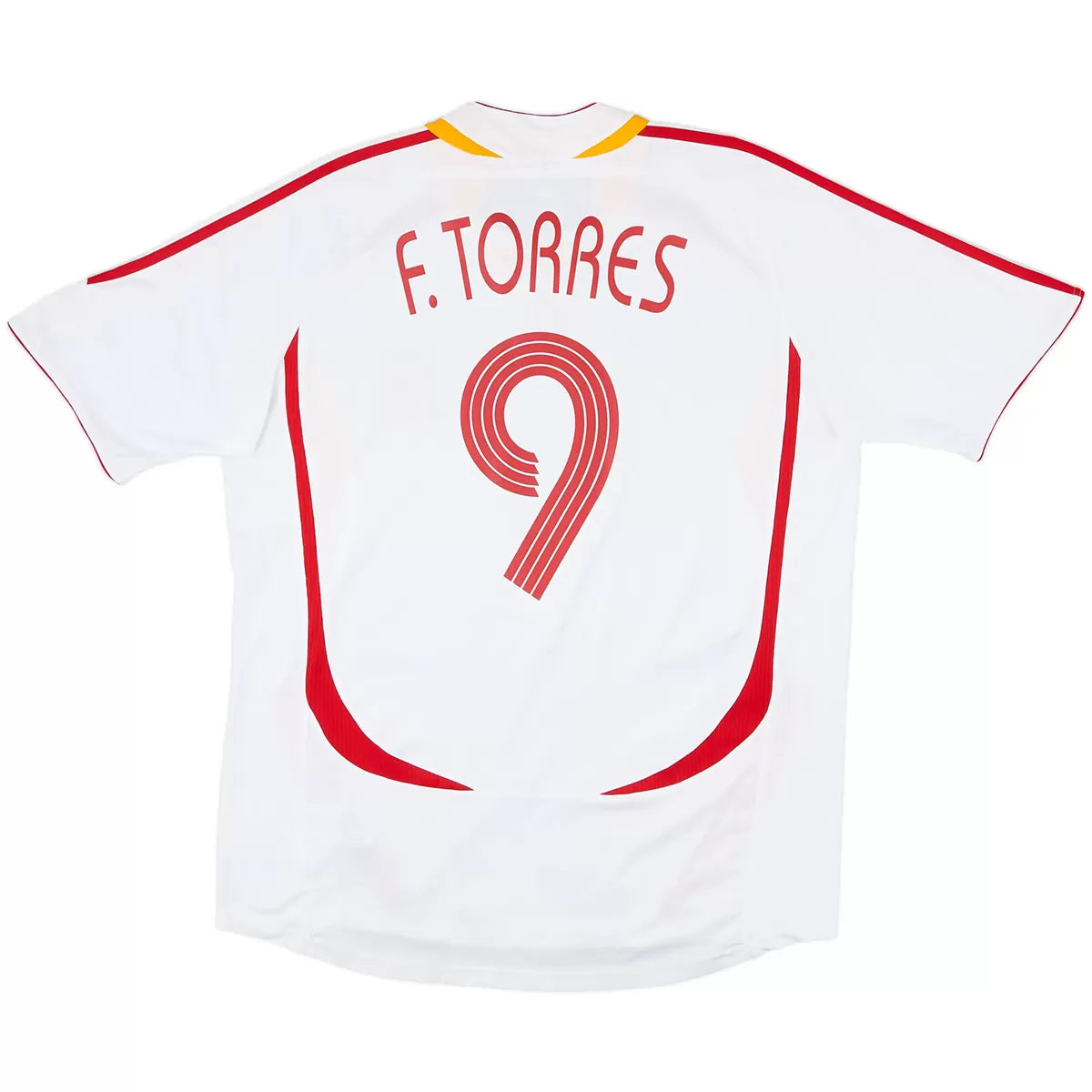 Camiseta de fútbol retro de visitante Torres #9 España 2006