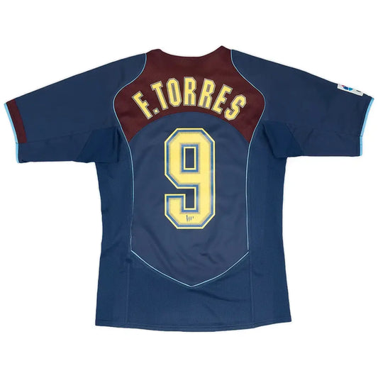 Maillot de football rétro extérieur de Torres n°9, Atlético Madrid, saison 2004/05