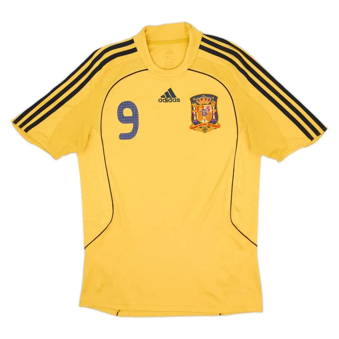 Camiseta de fútbol retro Torres #9 España 2008 de visitante