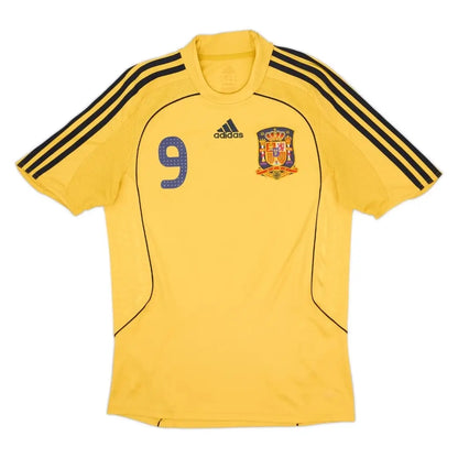 Camiseta de fútbol retro Torres #9 España 2008 de visitante