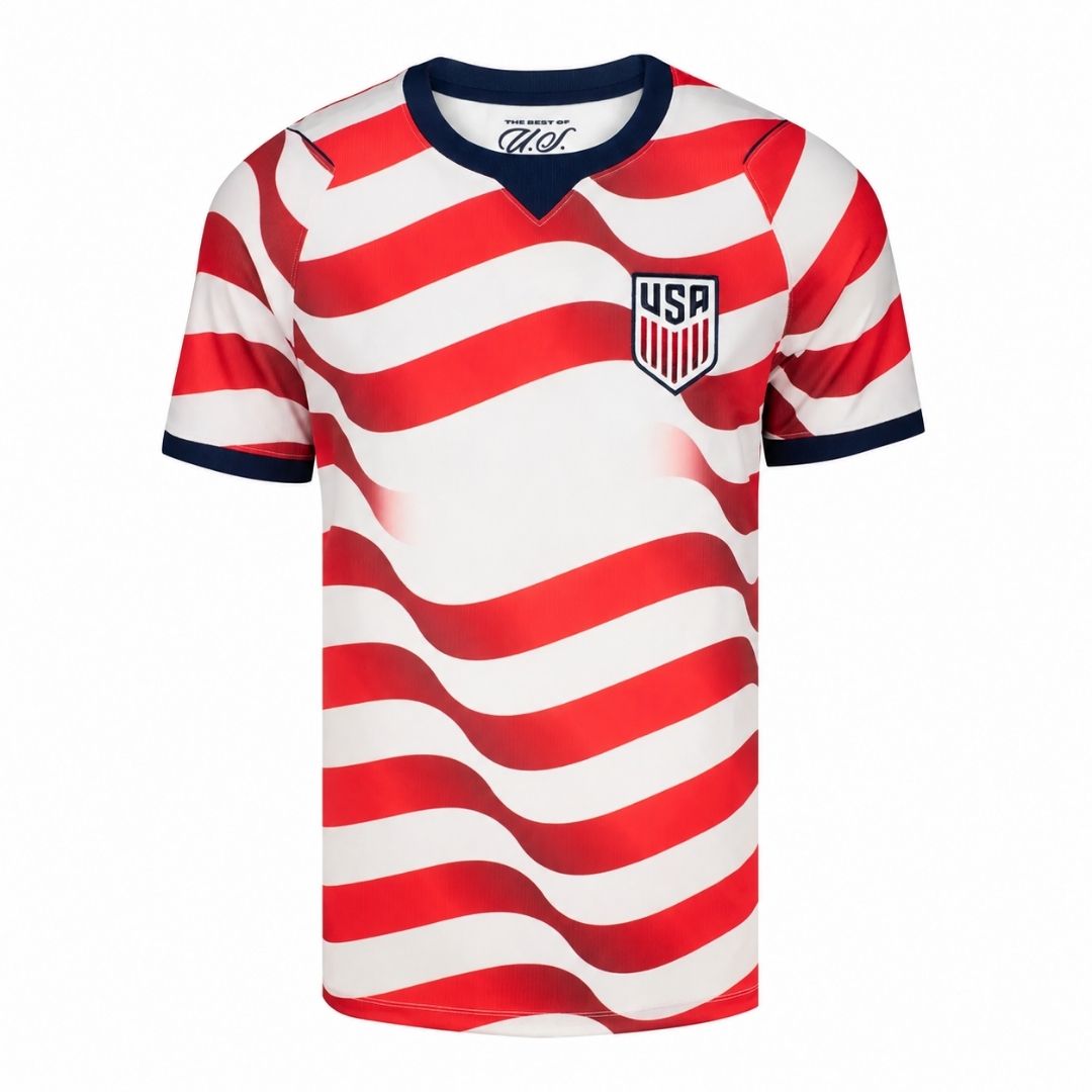 Camiseta de fútbol de local USMNT USA Outlaws 2026 rojo y blanco
