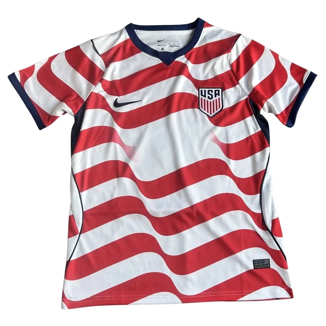 Camiseta de fútbol de local USMNT USA Outlaws 2026 rojo y blanco