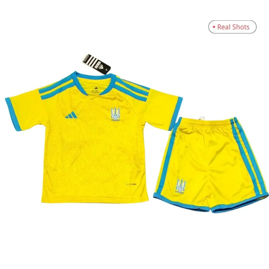 Tenue domicile enfant Ukraine - Maillot + Short Coupe du Monde 2026
