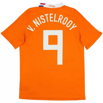 V. NISTELROOY #9 Países Bajos Euro 2008 Camiseta de Fútbol Retro Local