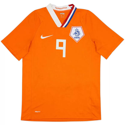 V. NISTELROOY #9 Países Bajos Euro 2008 Camiseta de Fútbol Retro Local