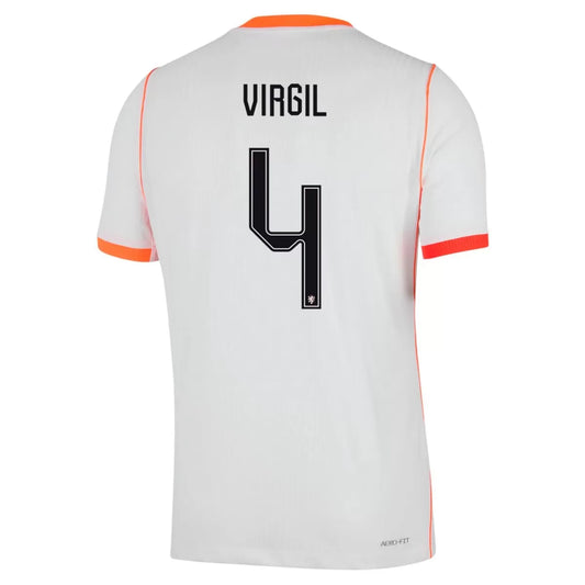 Maillot VIRGIL #4 Pays-Bas Extérieur Version Joueur Coupe du Monde 2026