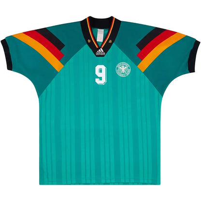 Völler #9 Camiseta Retro Alemania Visitante Eurocopa 1992