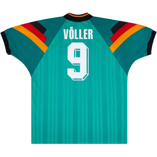 Völler #9 Maillot de football rétro Allemagne extérieur Coupe d'Europe 1992