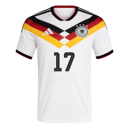 Camiseta de la selección alemana de fútbol, ​​número 17, Mundial 2026, Copa Mundial de 2026