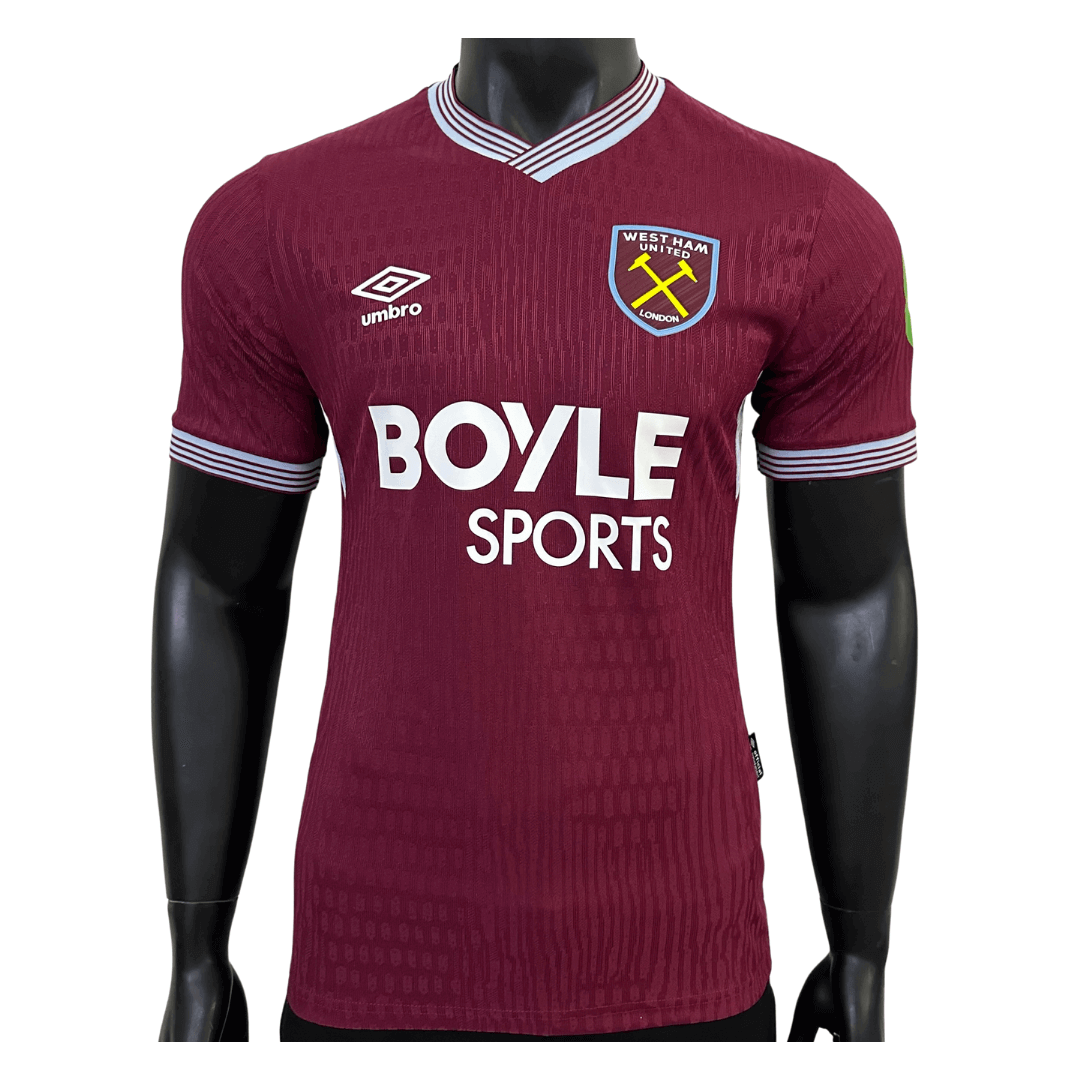 Camiseta de fútbol del West Ham United, versión jugador, local, temporada 2025/26