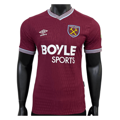 Camiseta de fútbol del West Ham United, versión jugador, local, temporada 2025/26