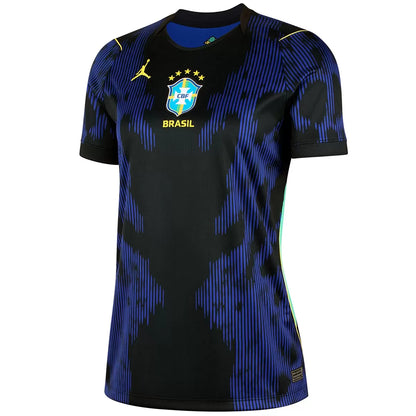 Camiseta de fútbol de visitante de Brasil para mujer, Copa Mundial 2026