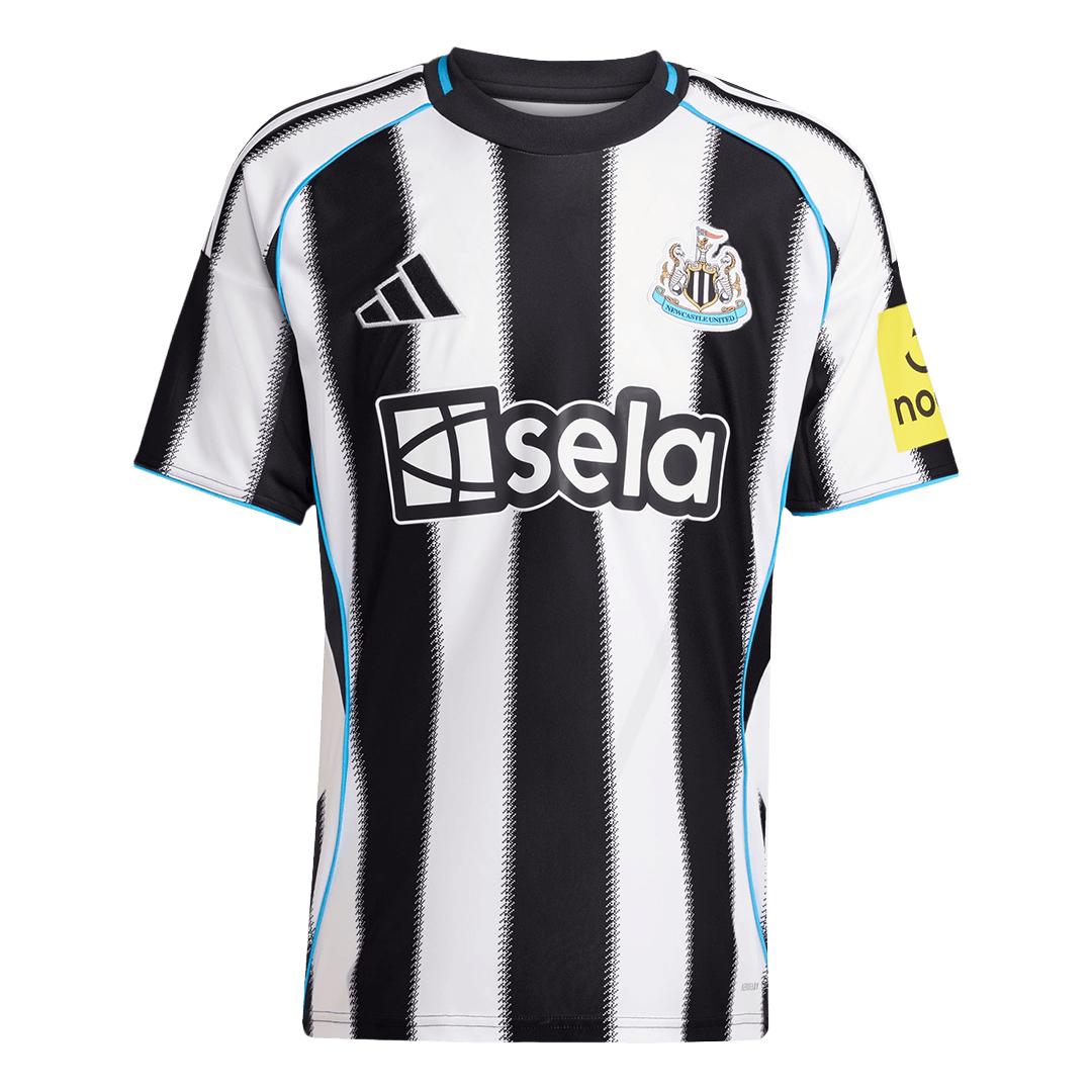 Camiseta de local del Newcastle United 2025/26, blanca y negra.